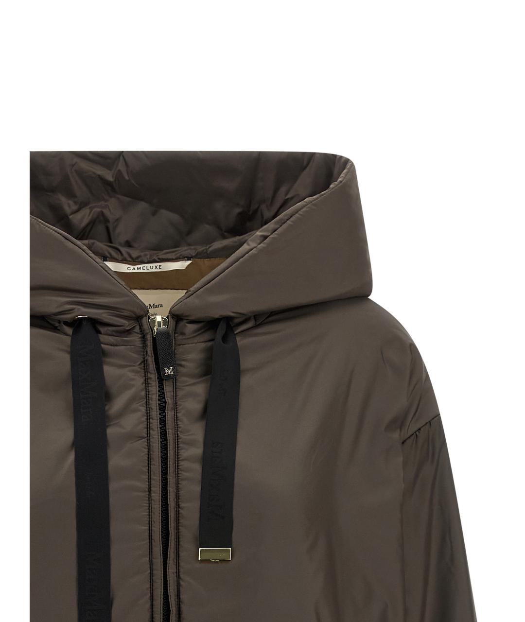 MAX MARA Коричневая полиэстеровая куртка, фото 3