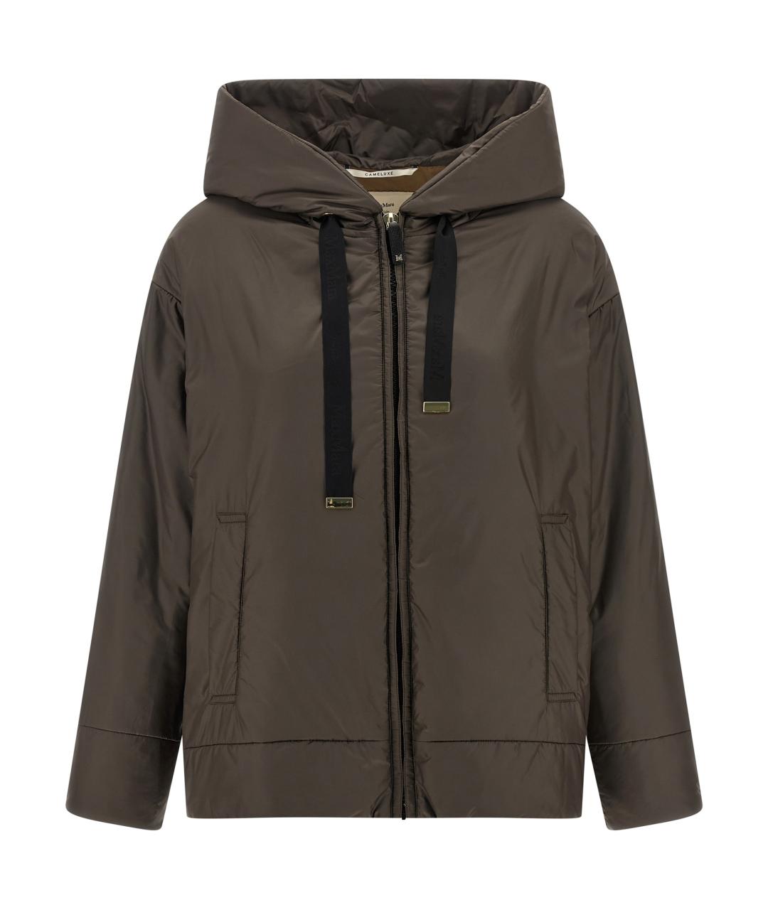 MAX MARA Коричневая полиэстеровая куртка, фото 1