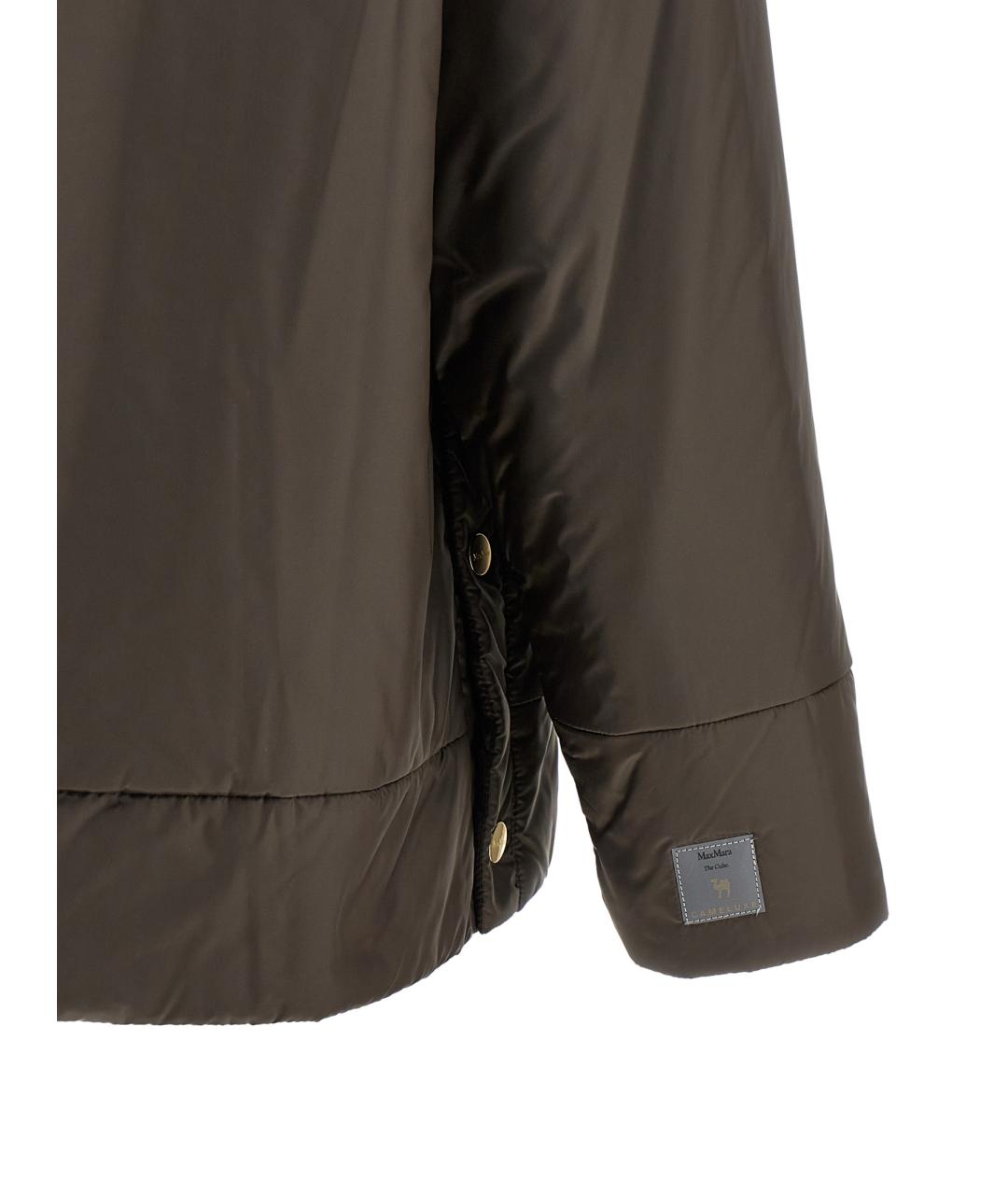 MAX MARA Коричневая полиэстеровая куртка, фото 4