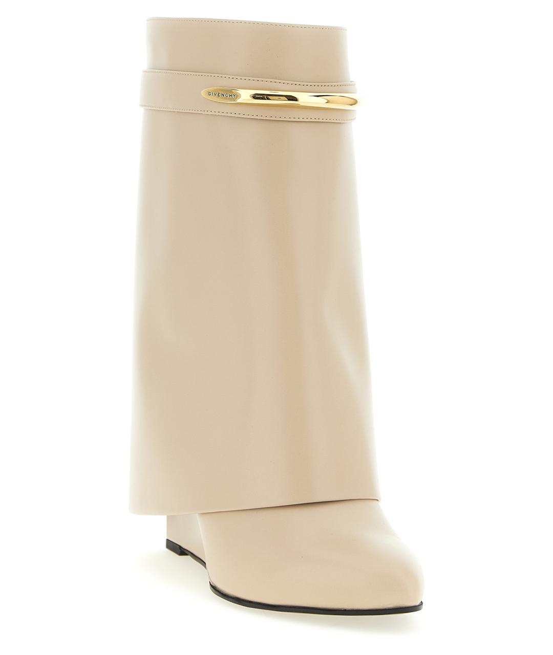 GIVENCHY Бежевые кожаные полусапоги, фото 2