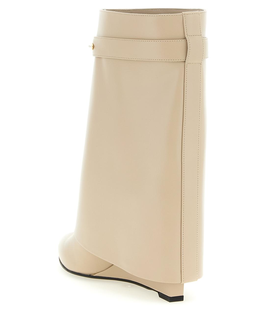 GIVENCHY Бежевые кожаные полусапоги, фото 3
