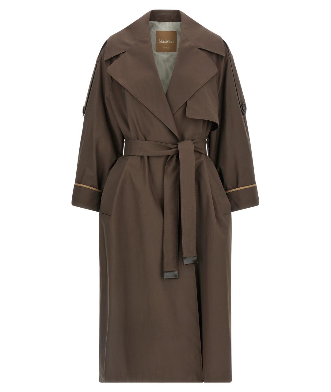 MAX MARA Коричневый хлопковый тренч/плащ, фото 1