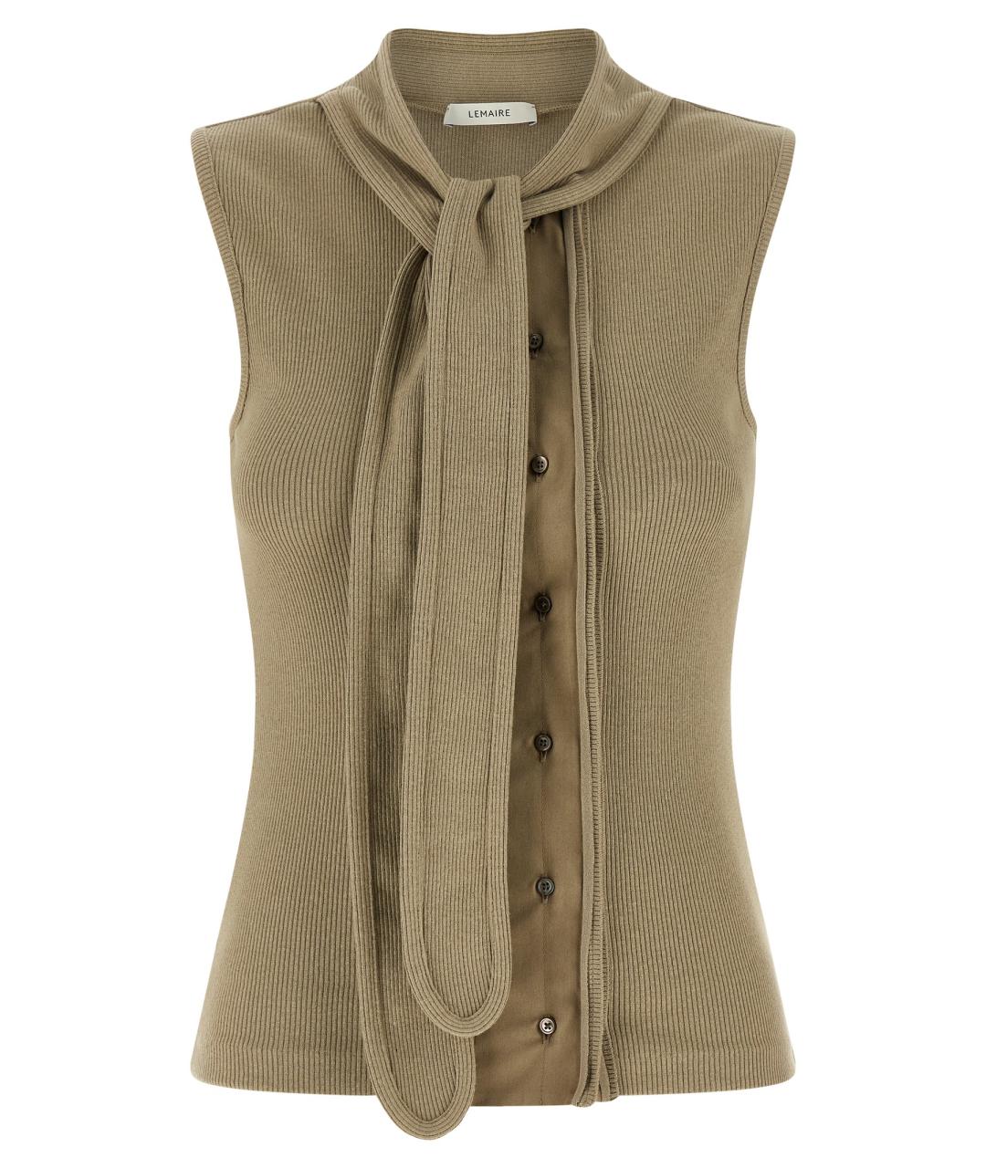 LEMAIRE Бежевая хлопковая майка, фото 1