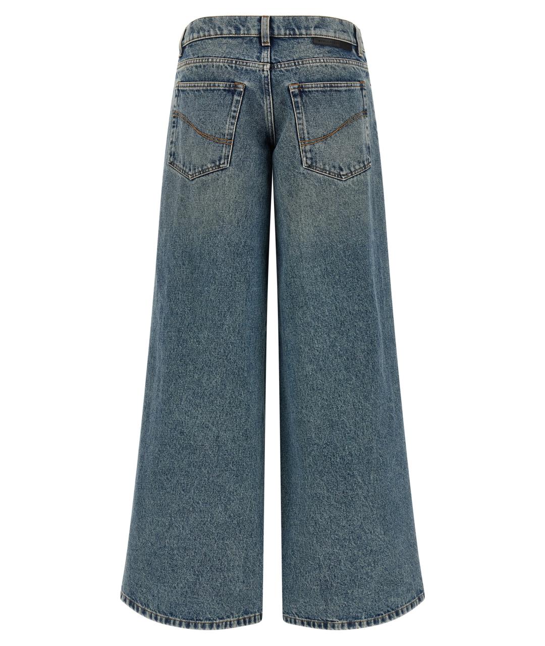 STELLA MCCARTNEY Синие хлопковые прямые джинсы, фото 2