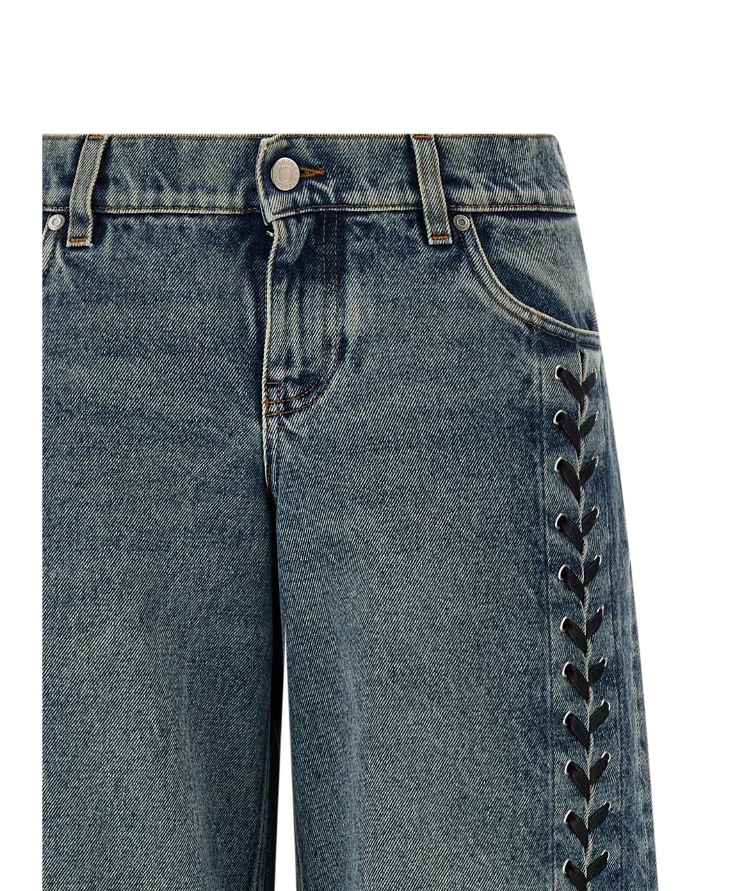 STELLA MCCARTNEY Синие хлопковые прямые джинсы, фото 3