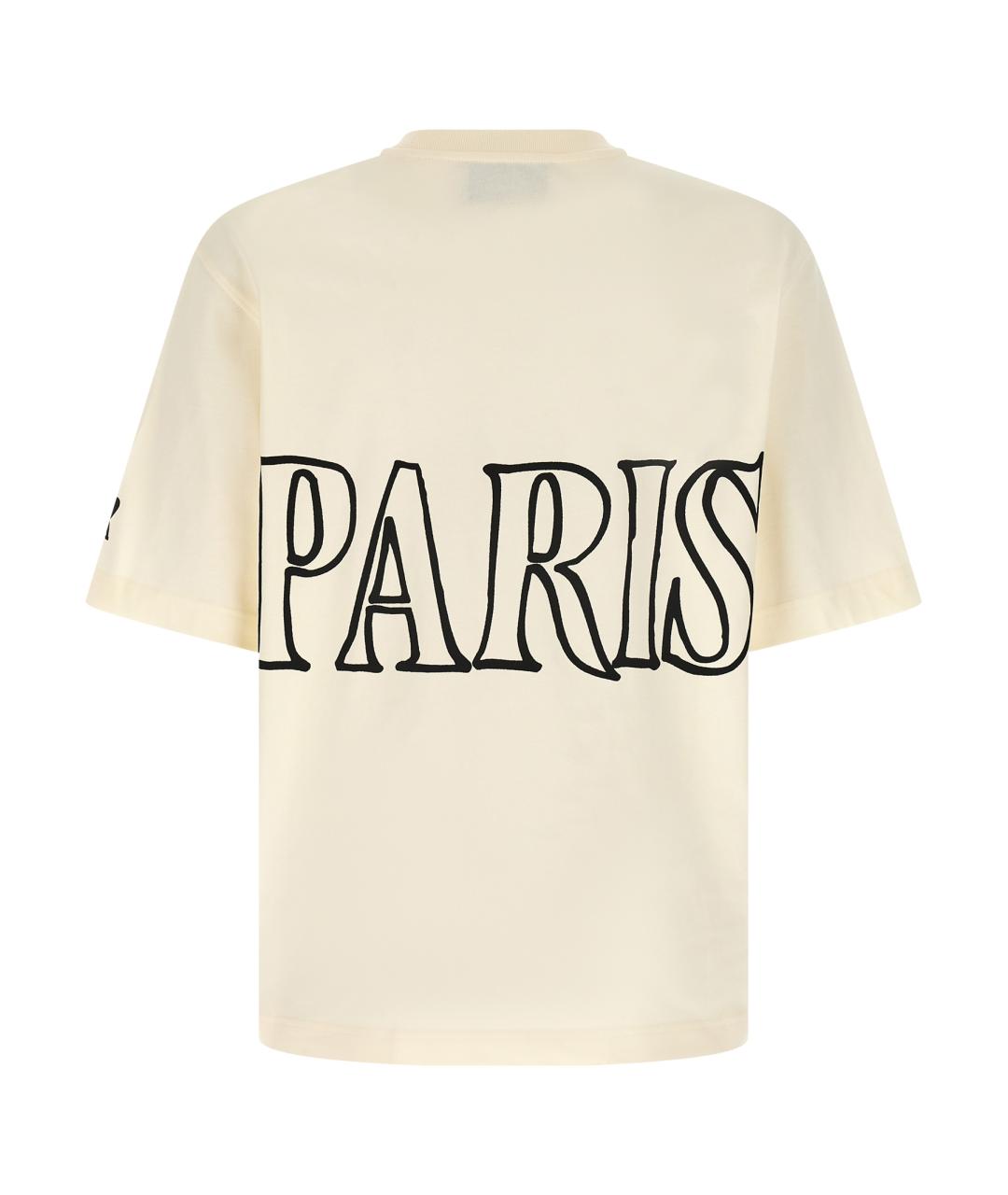 Ami Paris Бежевая хлопковая футболка, фото 2
