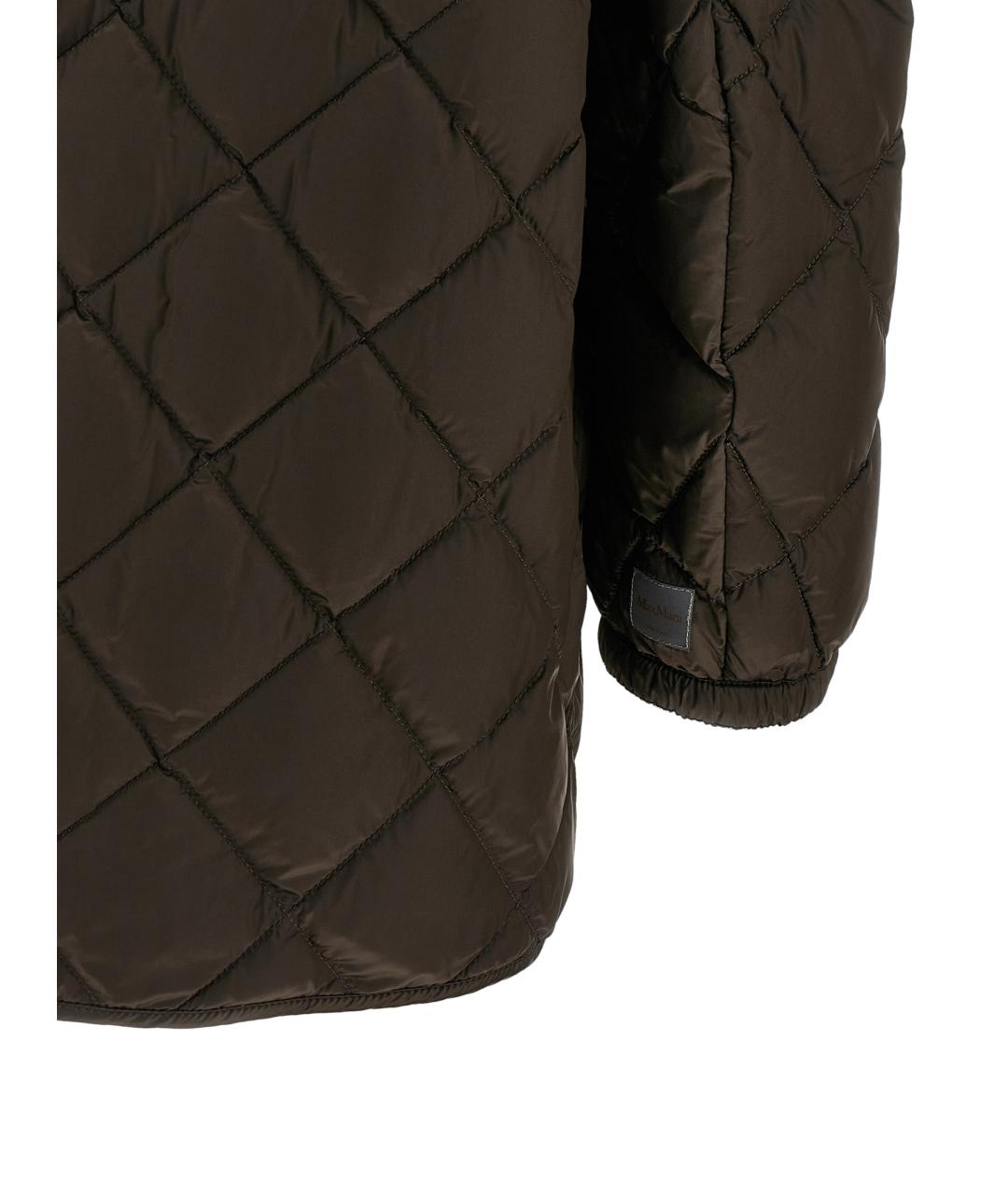 MAX MARA Коричневый полиамидовый пуховик, фото 4