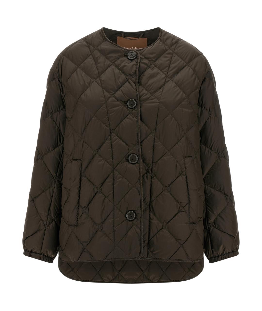 MAX MARA Коричневый полиамидовый пуховик, фото 1