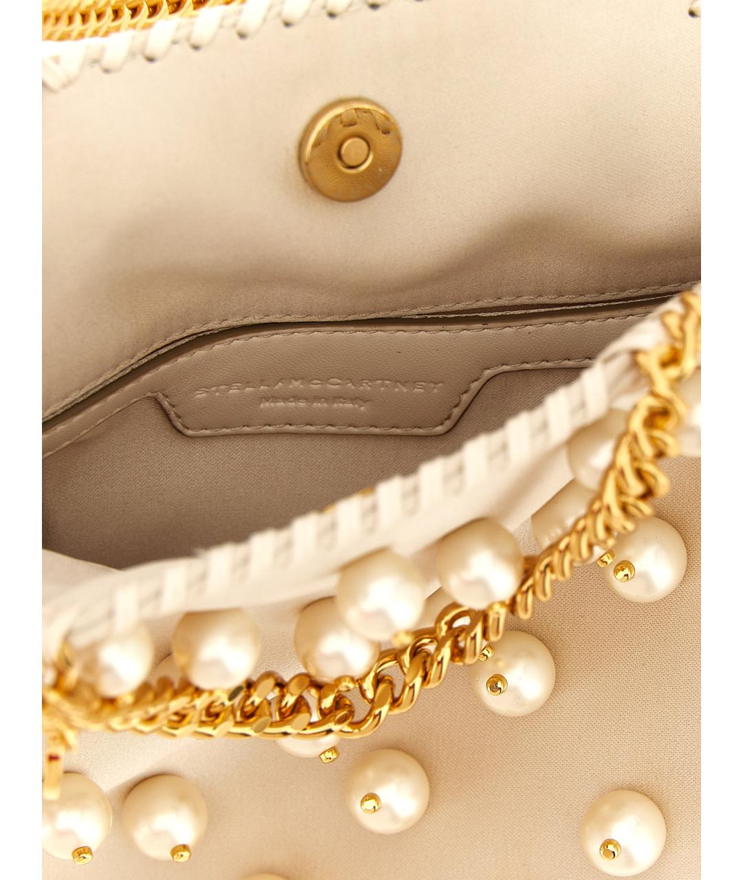 STELLA MCCARTNEY Бежевая сумка через плечо из искусственной кожи, фото 4