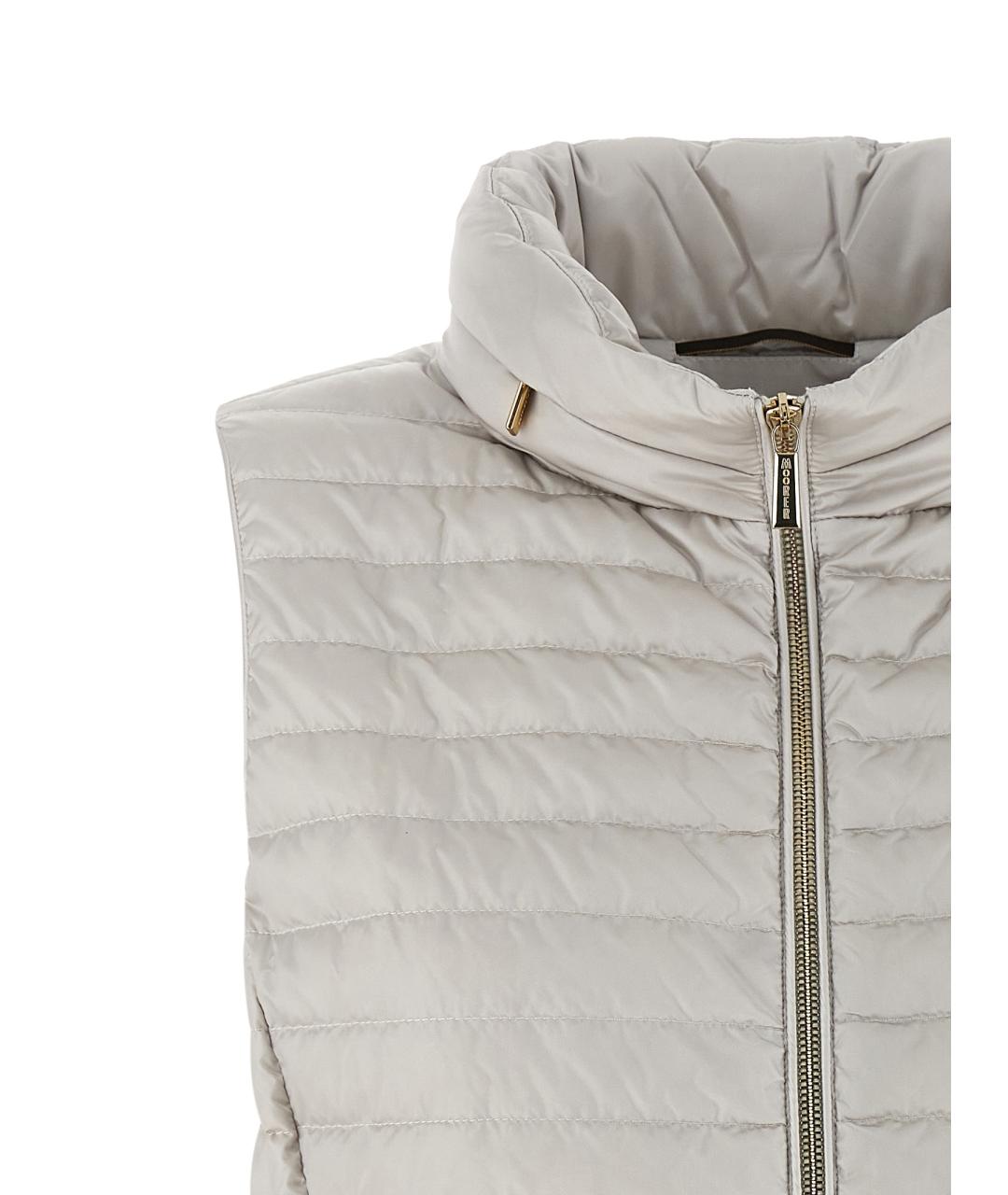 MOORER Бежевый полиэстеровый жилет, фото 3