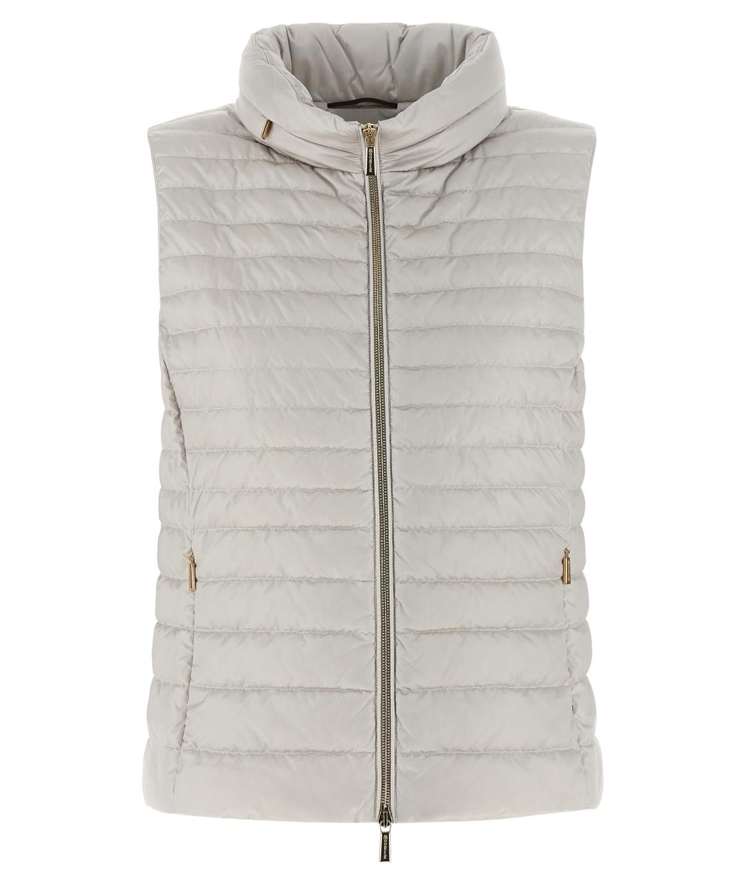 MOORER Бежевый полиэстеровый жилет, фото 1