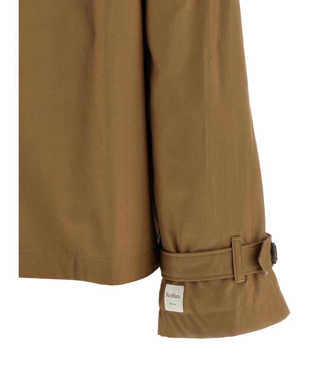 MAX MARA Коричневый хлопковый тренч/плащ, фото 4