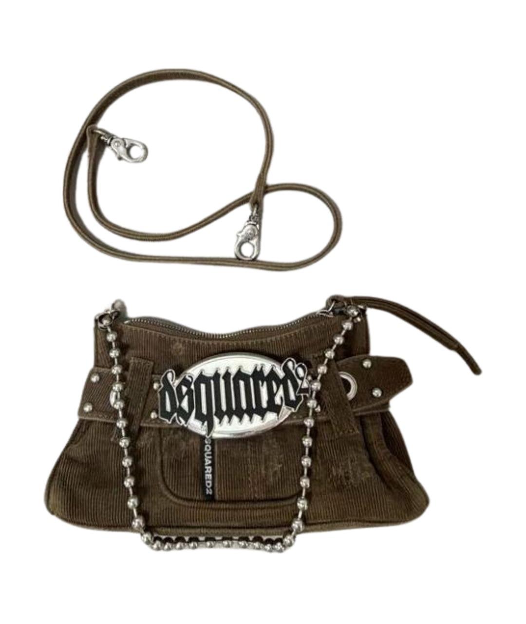 DSQUARED2 Коричневая сумка через плечо, фото 1