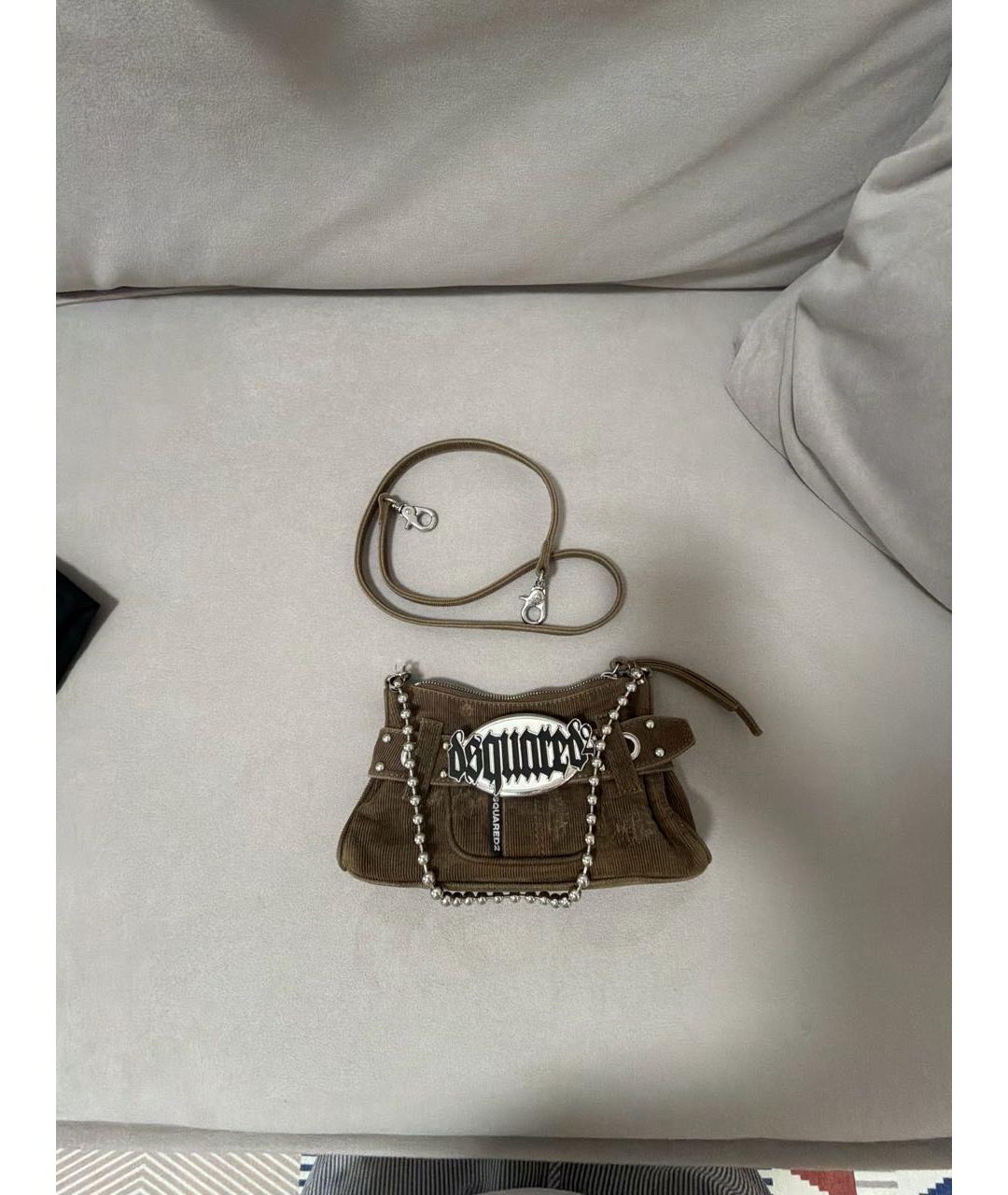 DSQUARED2 Коричневая сумка через плечо, фото 6