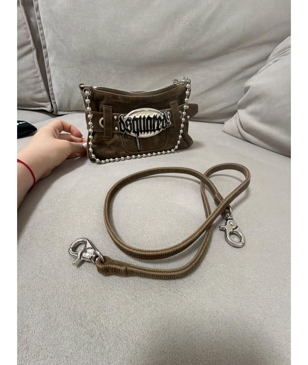 DSQUARED2 Коричневая сумка через плечо, фото 2