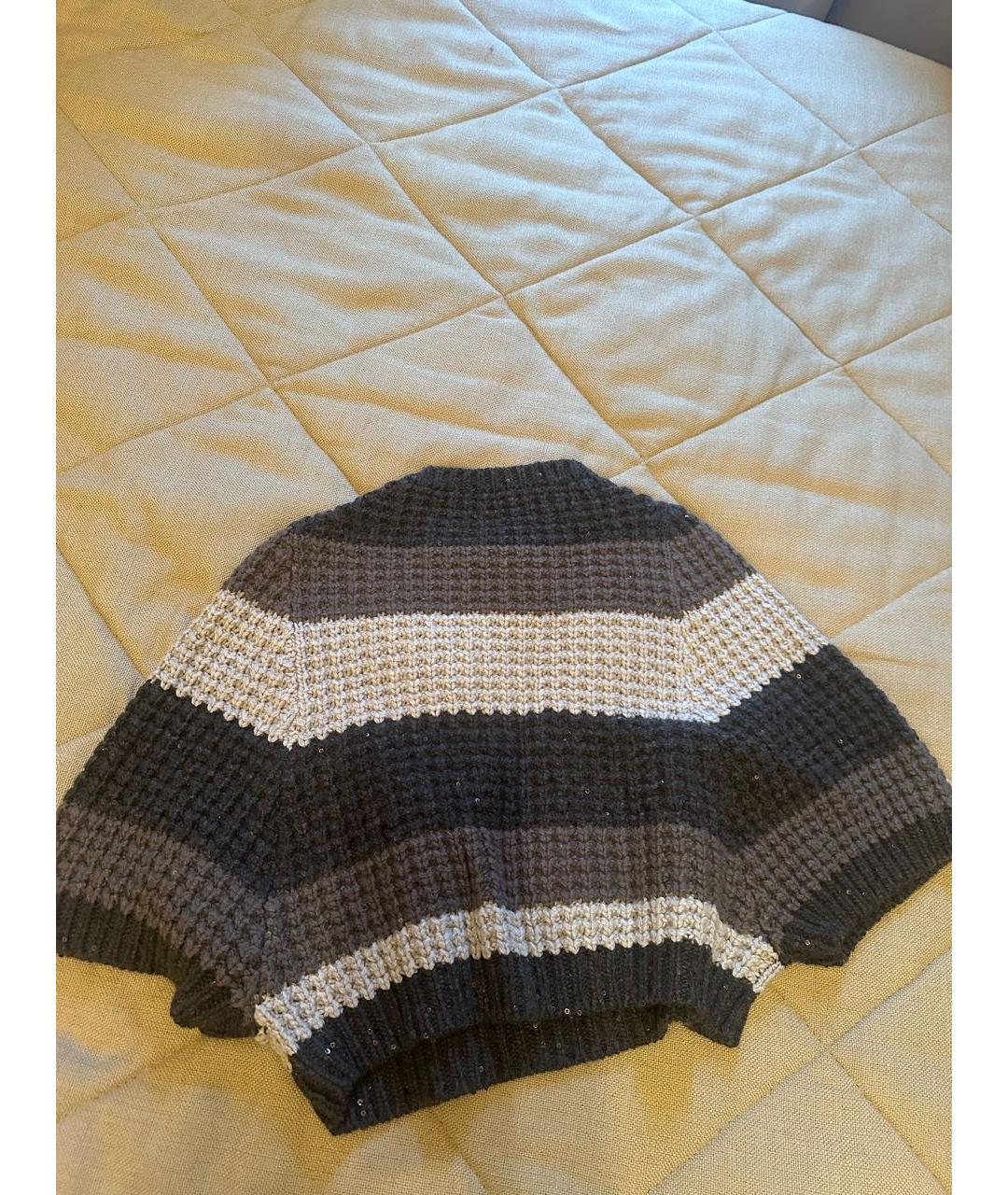 BRUNELLO CUCINELLI Серый кашемировый джемпер / свитер, фото 3