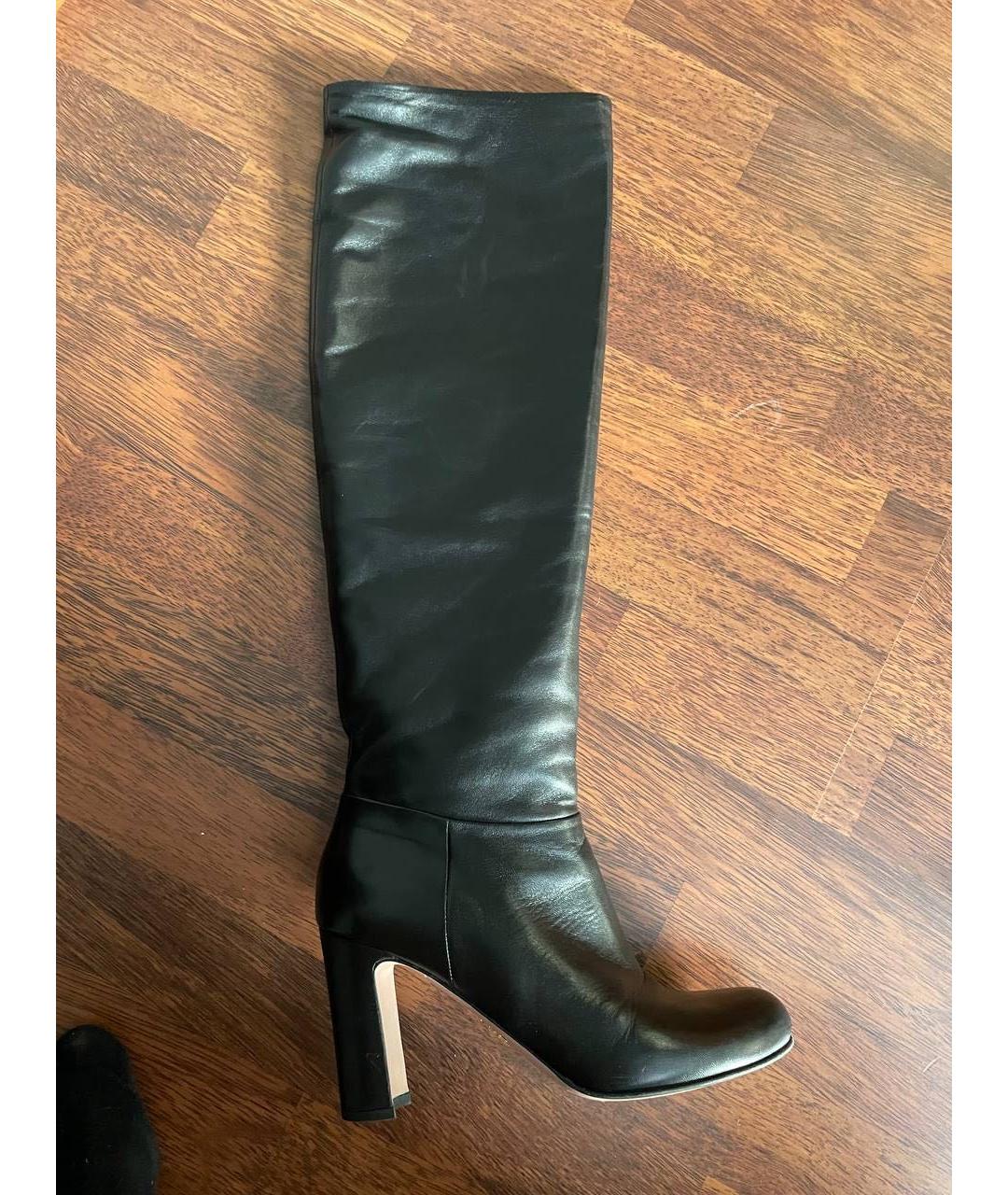 PRADA Черные кожаные сапоги, фото 6