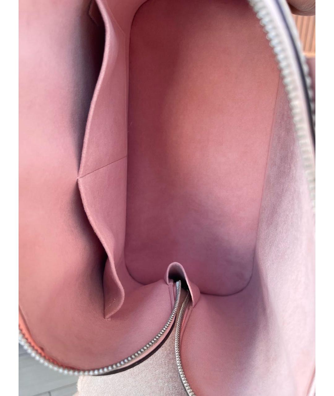 LOUIS VUITTON Розовая кожаная сумка с короткими ручками, фото 4