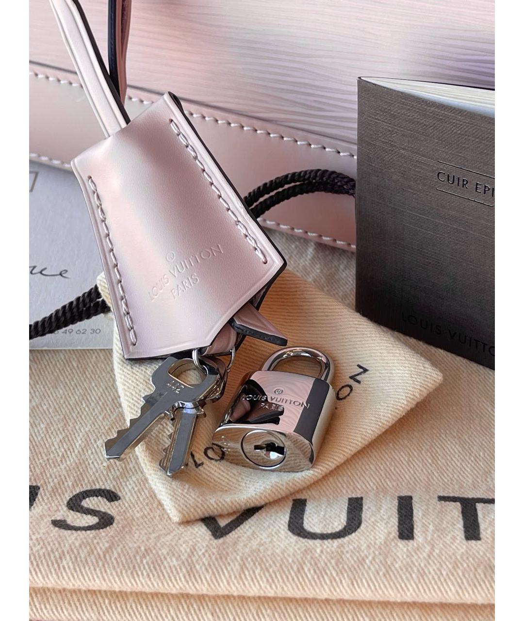 LOUIS VUITTON Розовая кожаная сумка с короткими ручками, фото 7