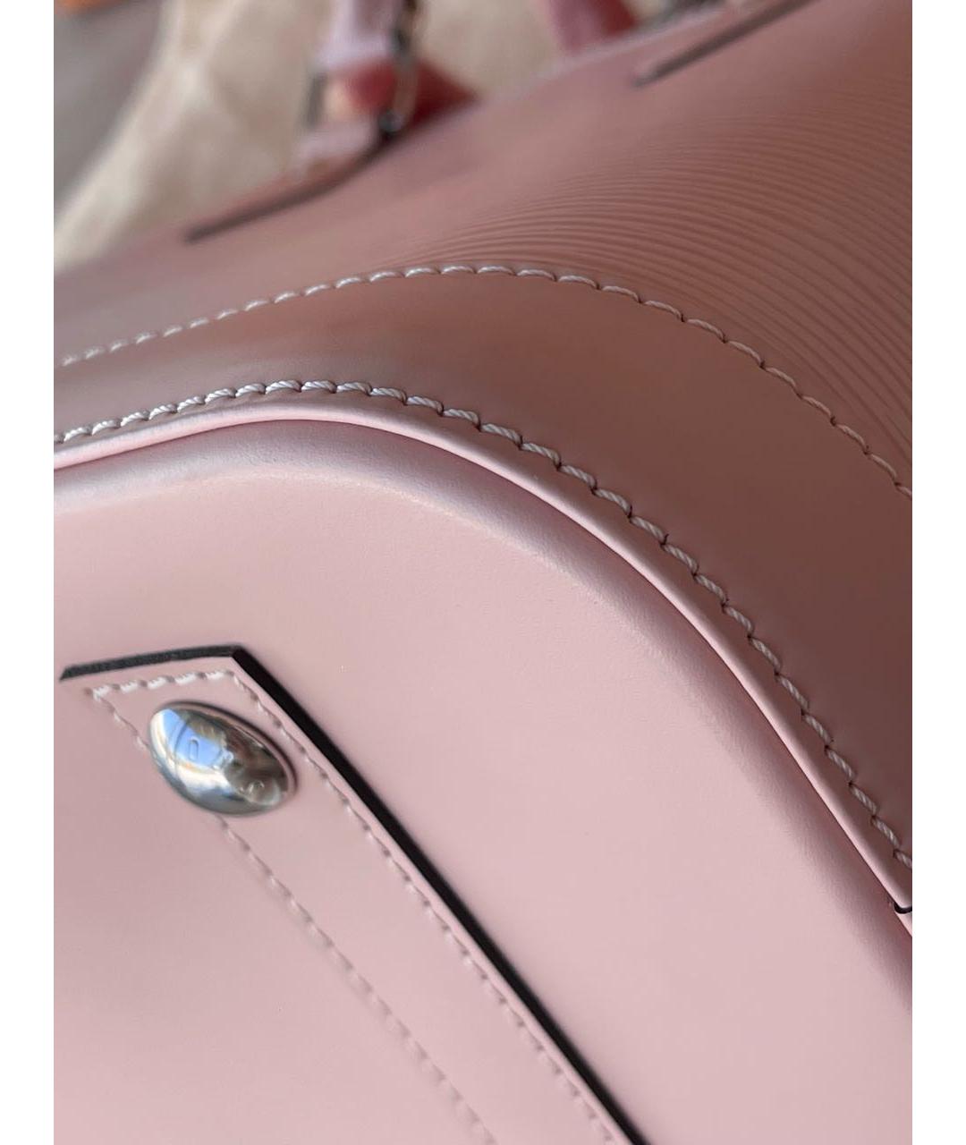 LOUIS VUITTON Розовая кожаная сумка с короткими ручками, фото 6