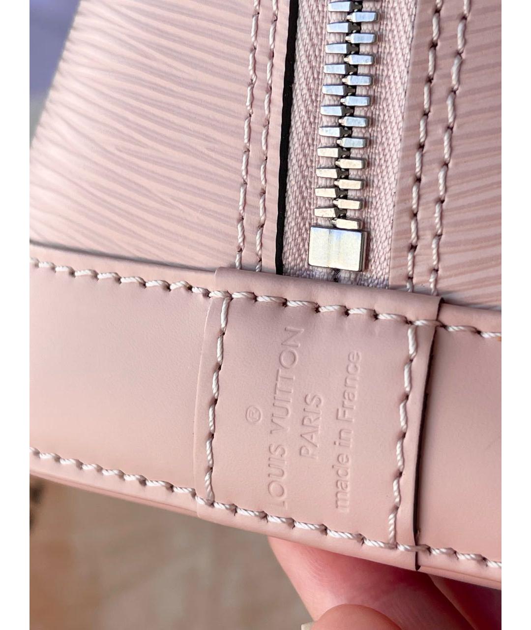 LOUIS VUITTON Розовая кожаная сумка с короткими ручками, фото 8