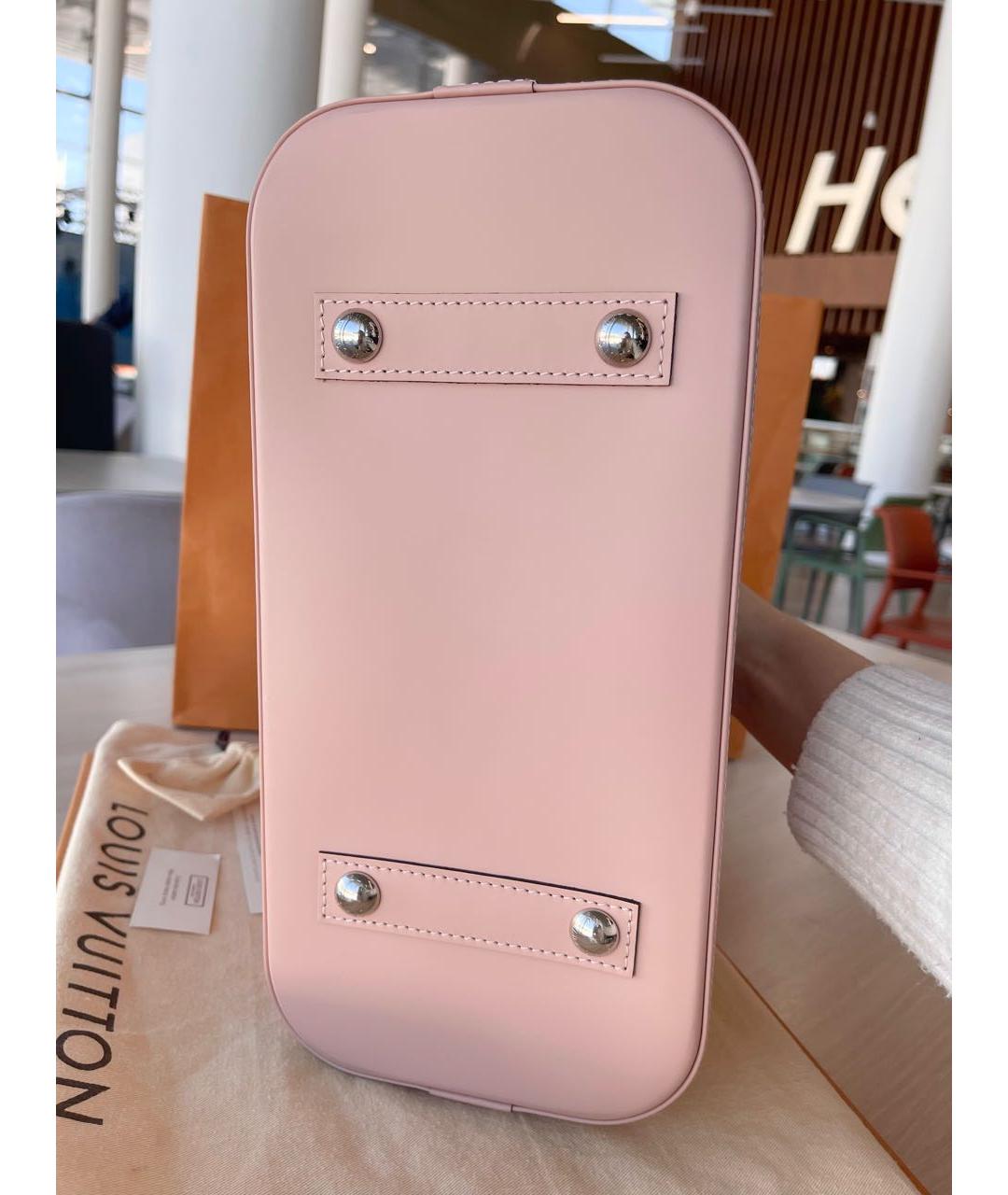 LOUIS VUITTON Розовая кожаная сумка с короткими ручками, фото 5