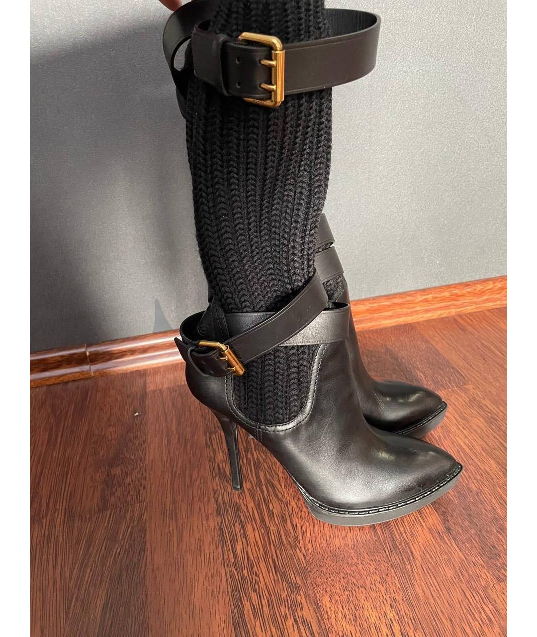 GUCCI Черные кожаные ботильоны, фото 5