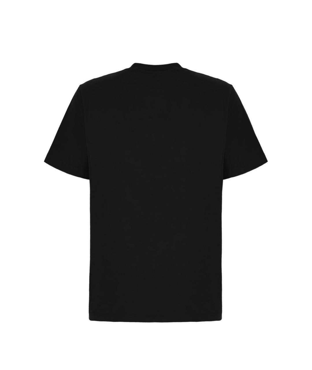 MONCLER Черная хлопковая футболка, фото 2