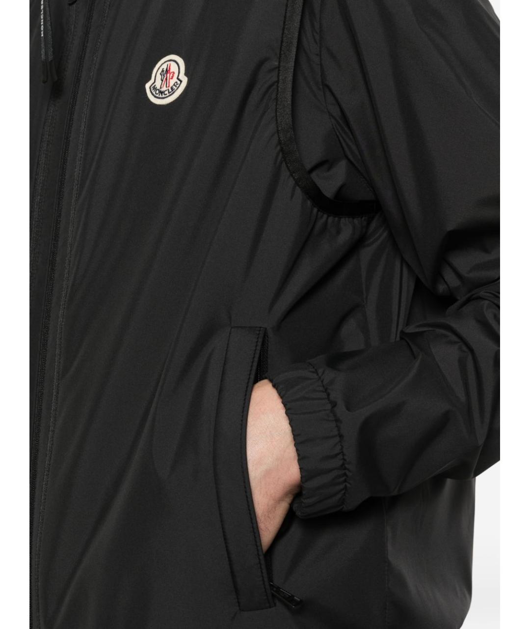 MONCLER Черная полиэстеровая куртка, фото 2