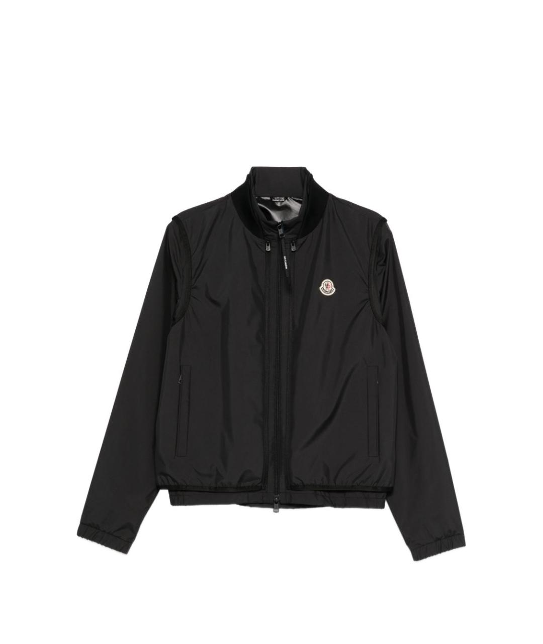 MONCLER Черная полиэстеровая куртка, фото 7