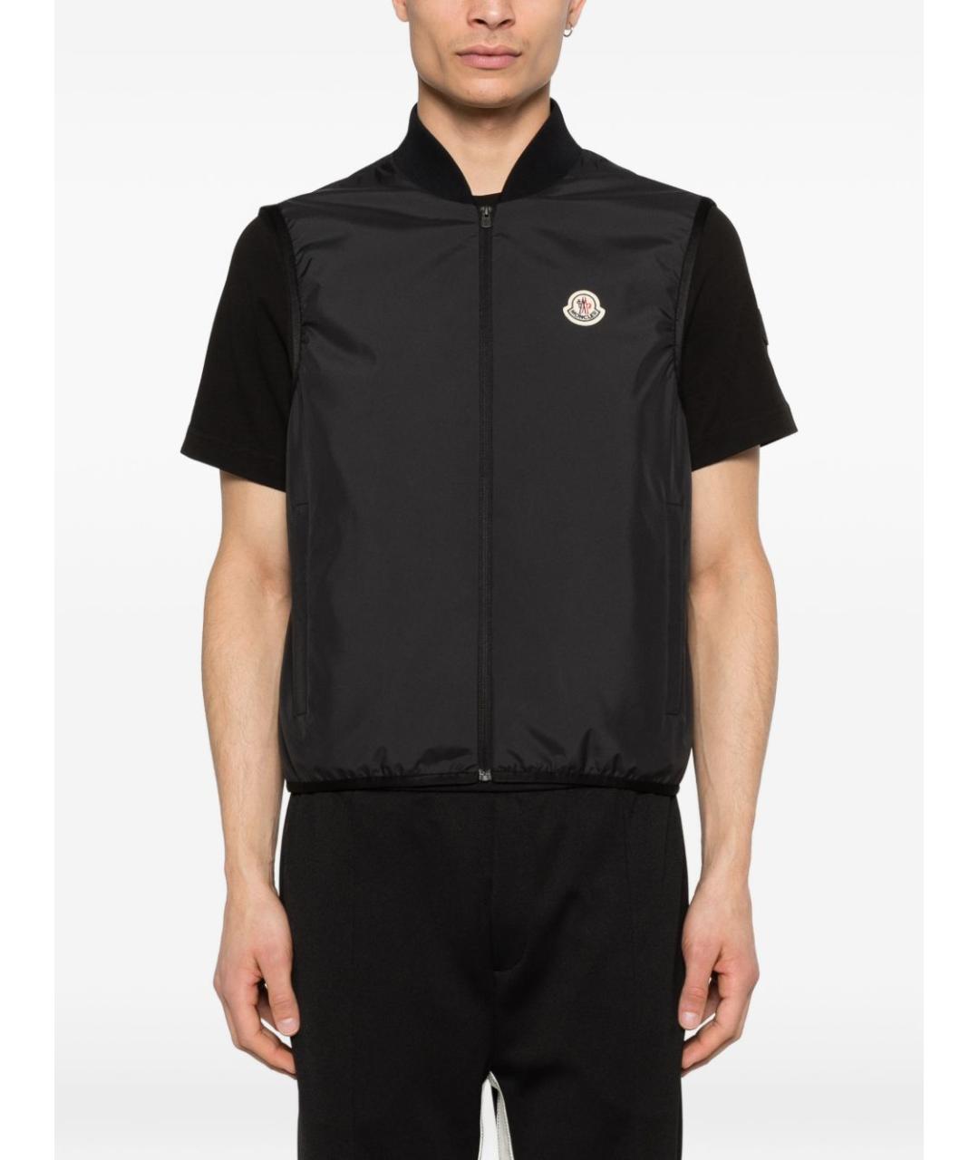 MONCLER Черная полиэстеровая куртка, фото 6