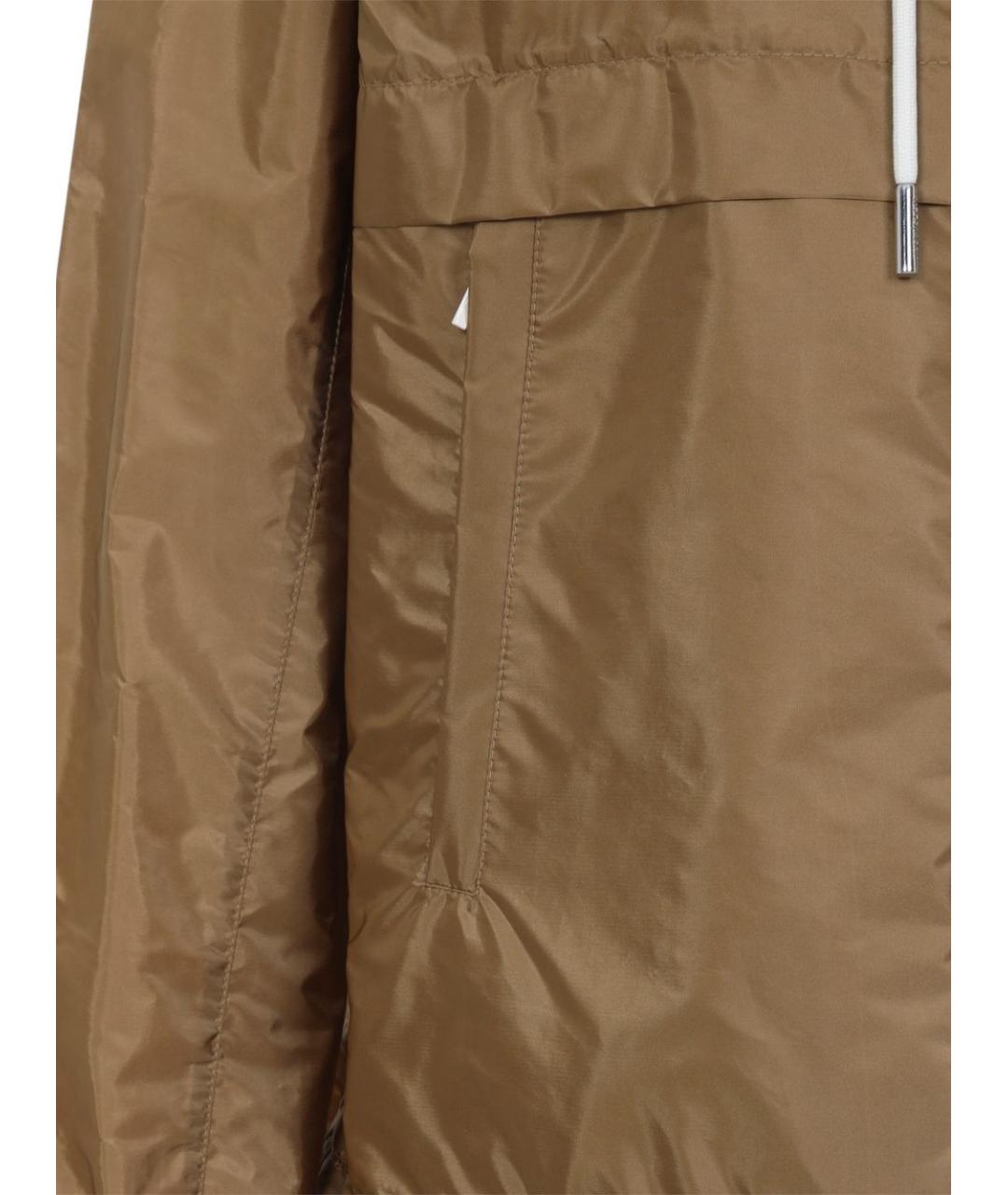 MONCLER Бежевая полиамидовая куртка, фото 3