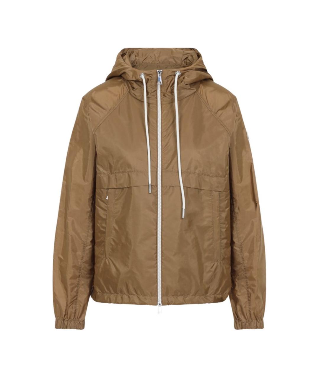 MONCLER Бежевая полиамидовая куртка, фото 1