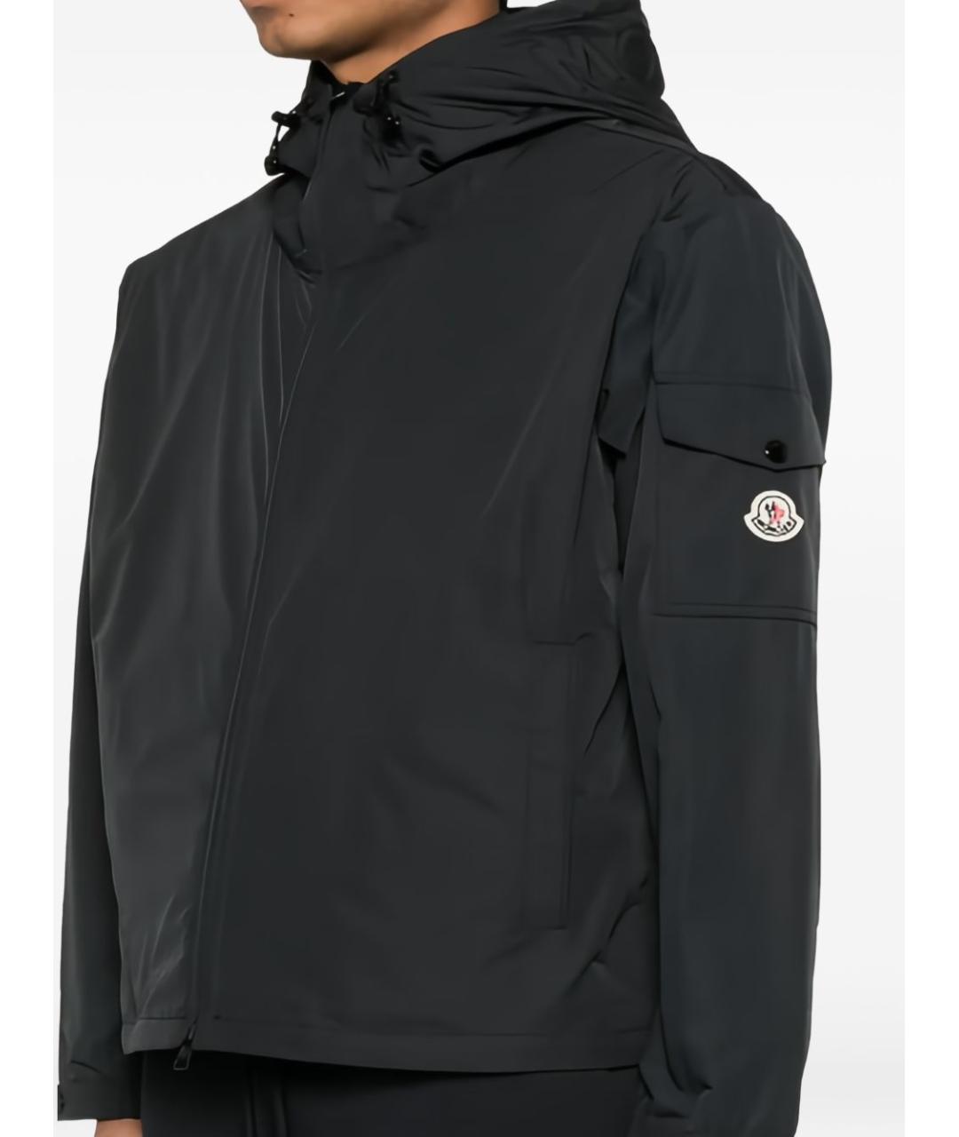 MONCLER Черная полиамидовая куртка, фото 2