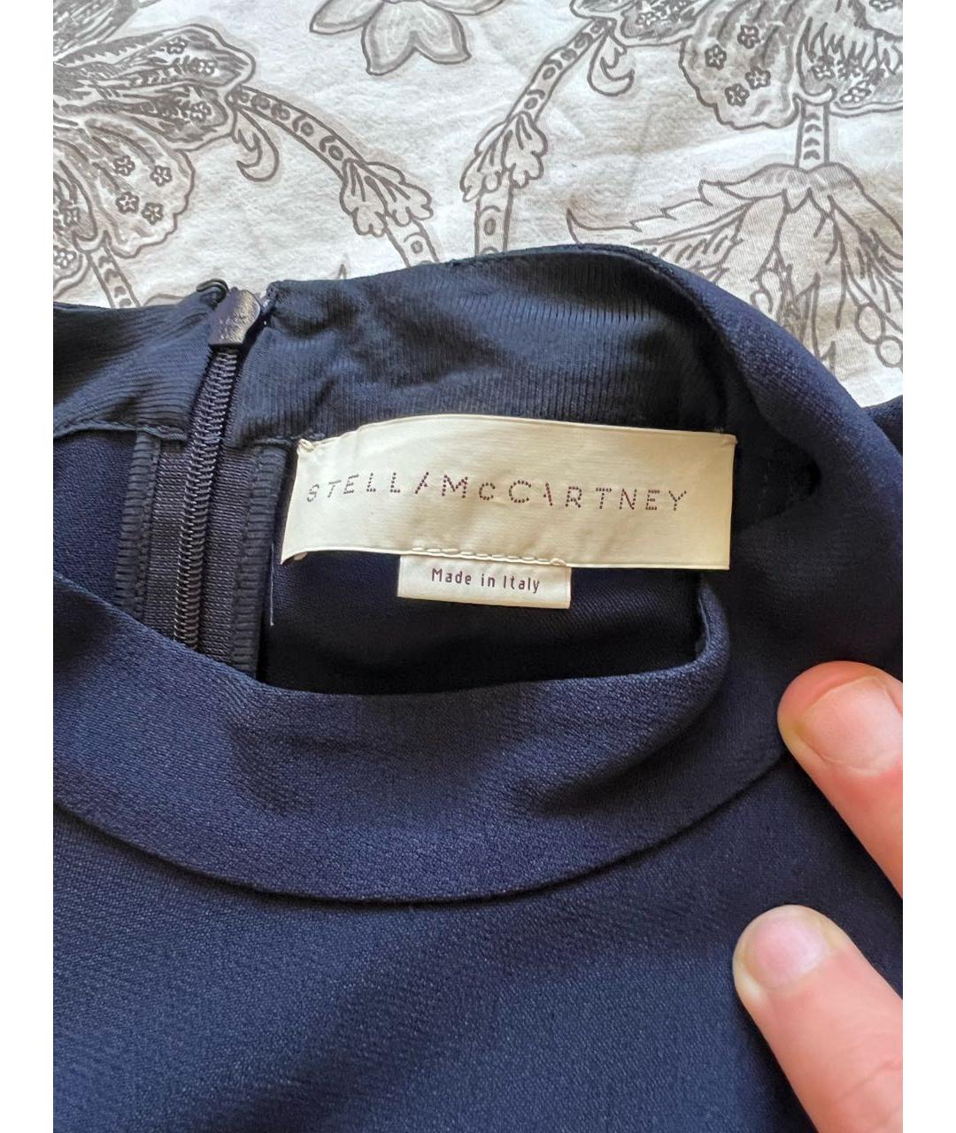 STELLA MCCARTNEY Темно-синее шелковое вечернее платье, фото 3