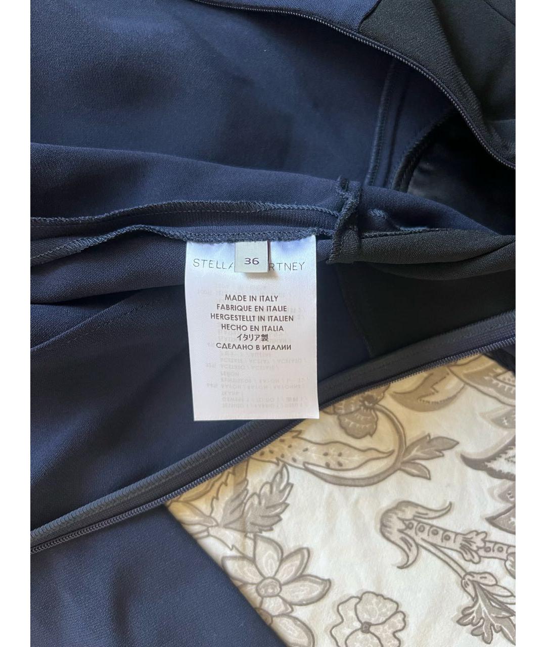 STELLA MCCARTNEY Темно-синее шелковое вечернее платье, фото 5