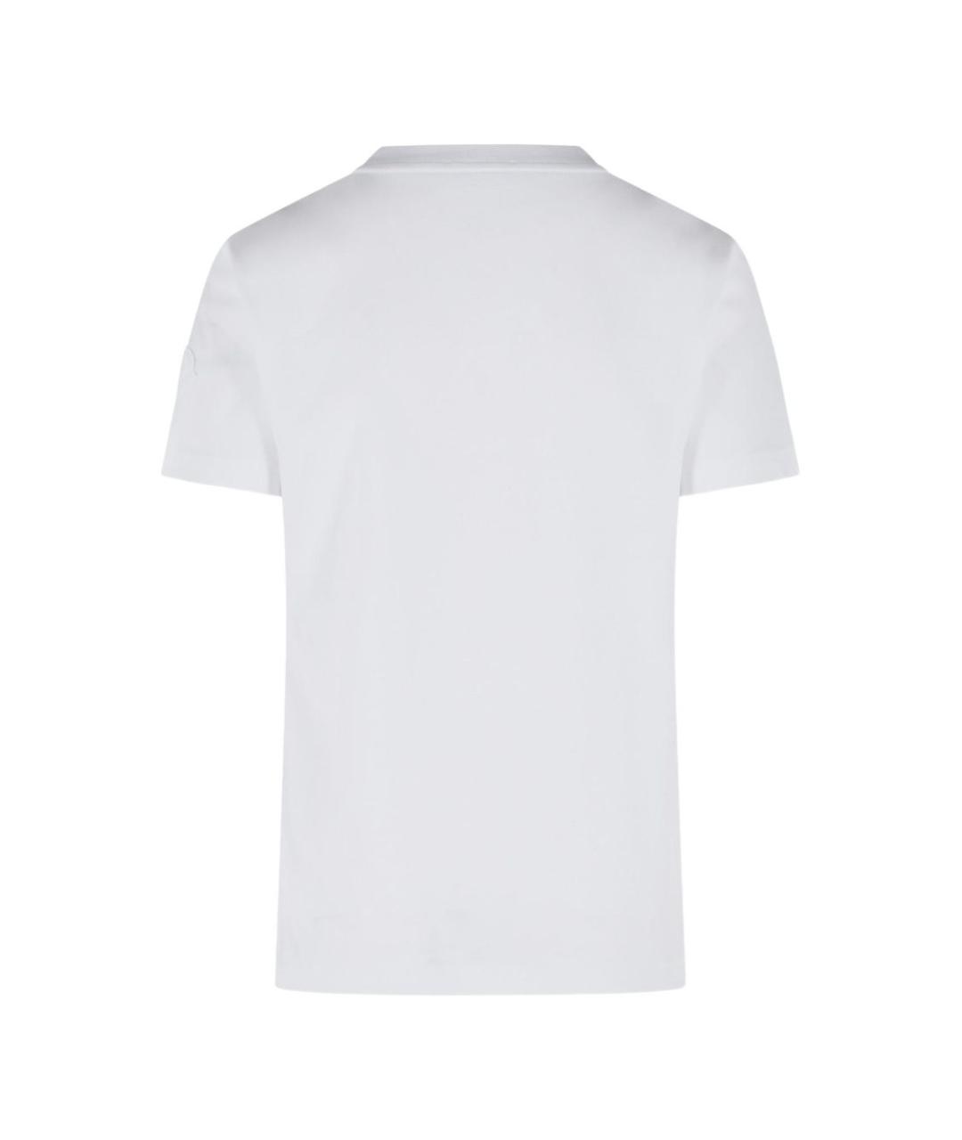 MONCLER Белая хлопковая футболка, фото 3