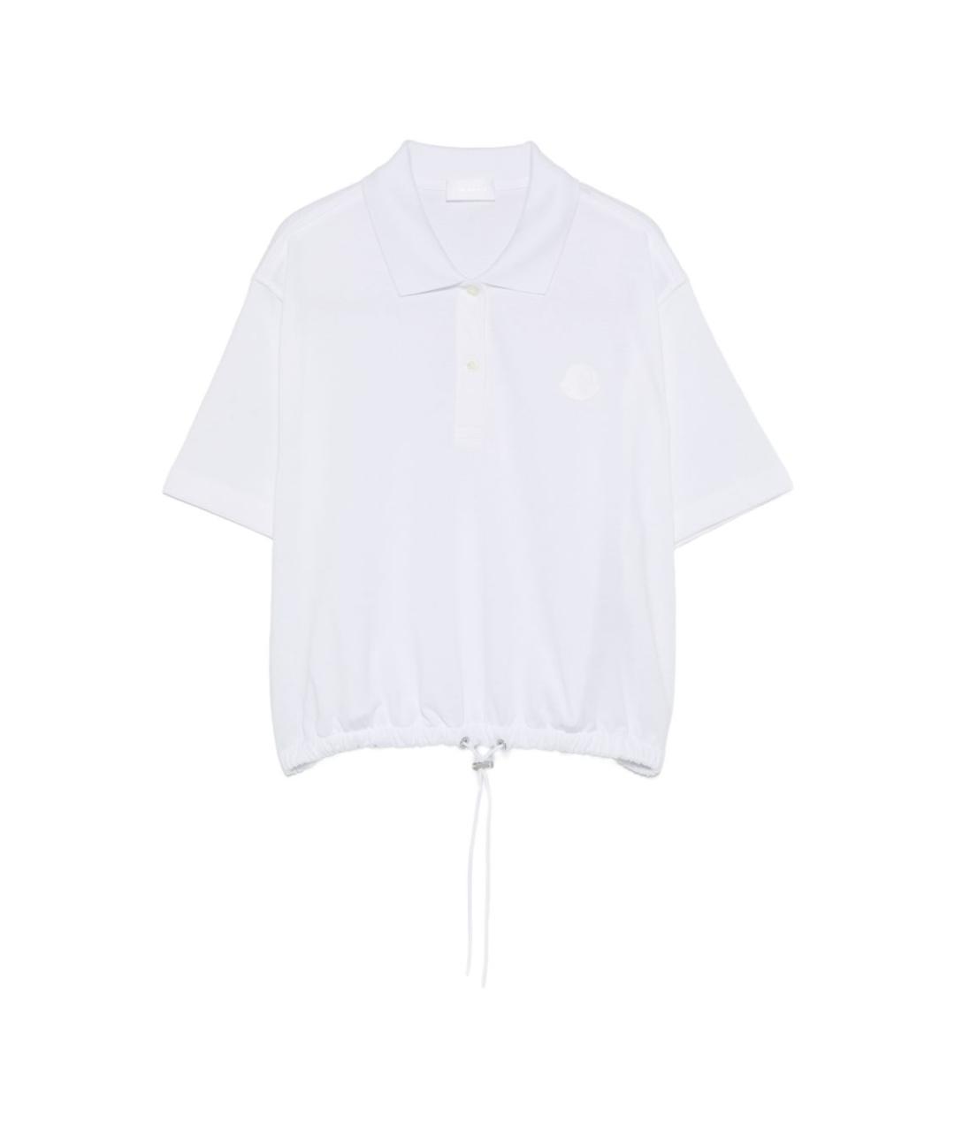 MONCLER Белая хлопковая футболка, фото 1