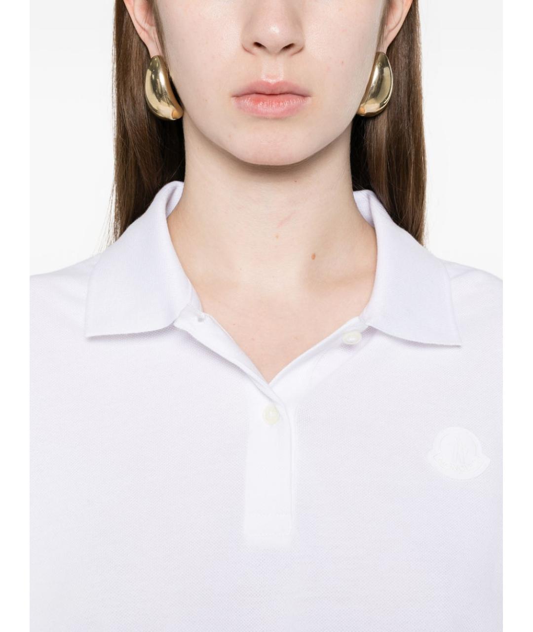 MONCLER Белая хлопковая футболка, фото 2