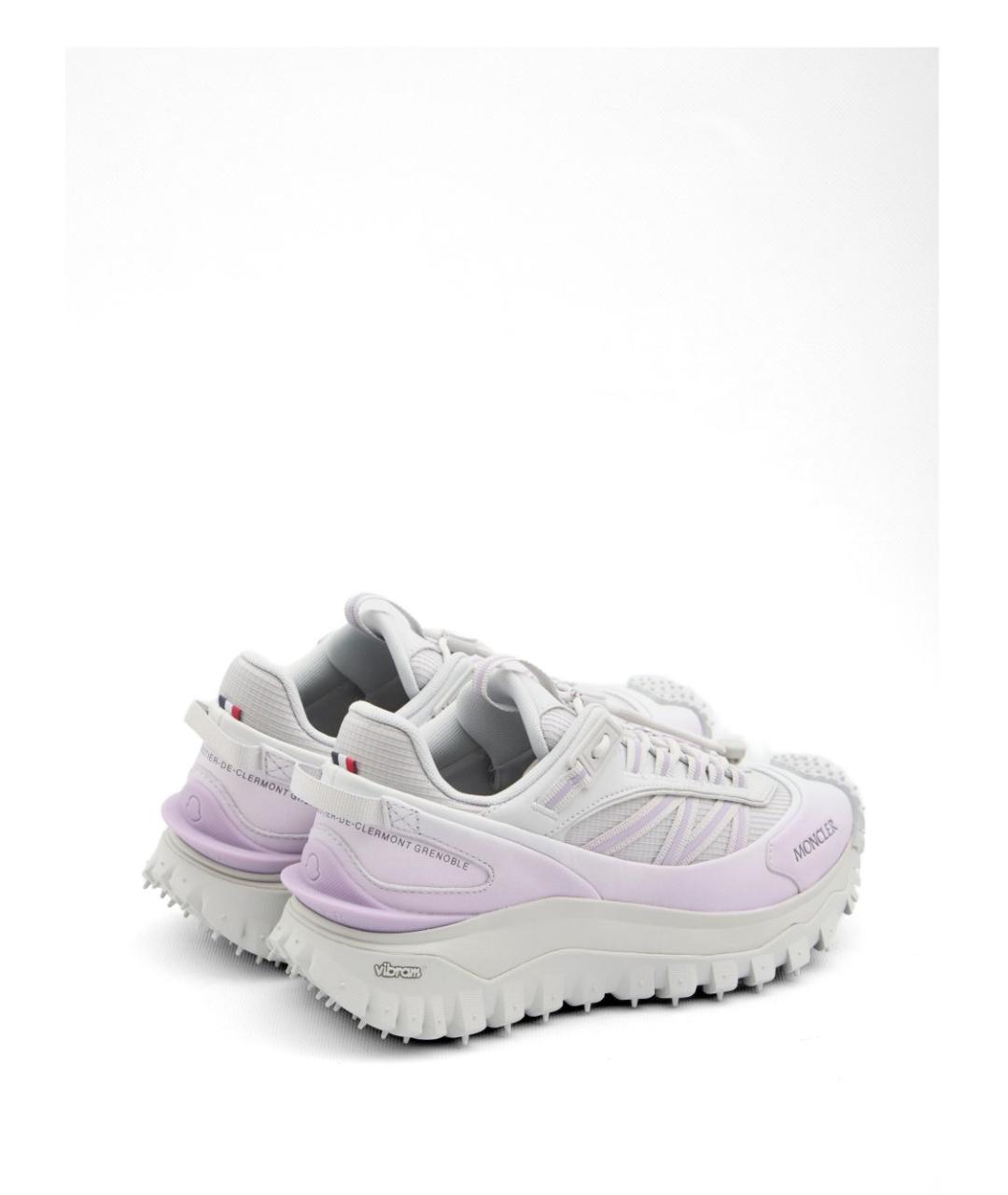 MONCLER Белые текстильные кроссовки, фото 3