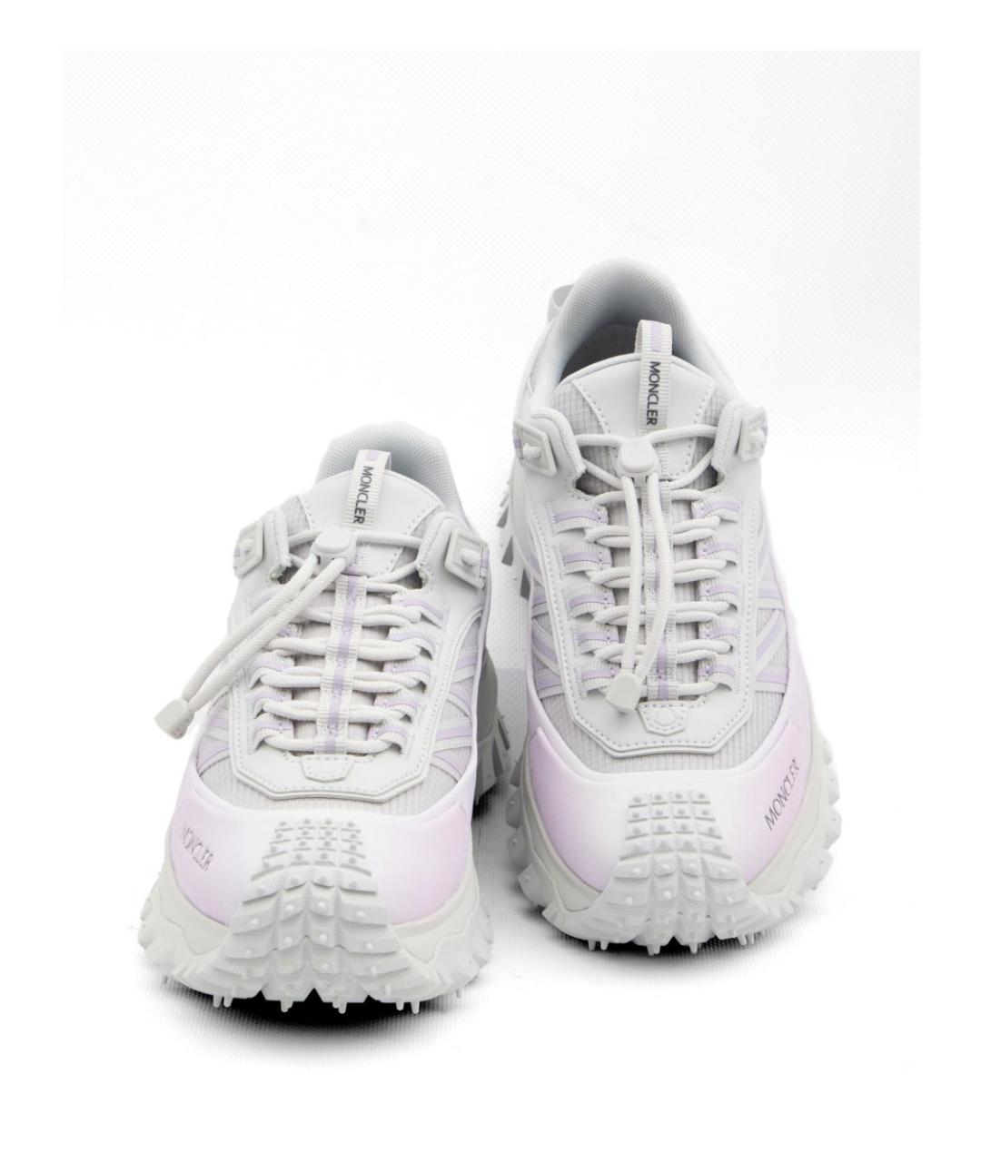 MONCLER Белые текстильные кроссовки, фото 4