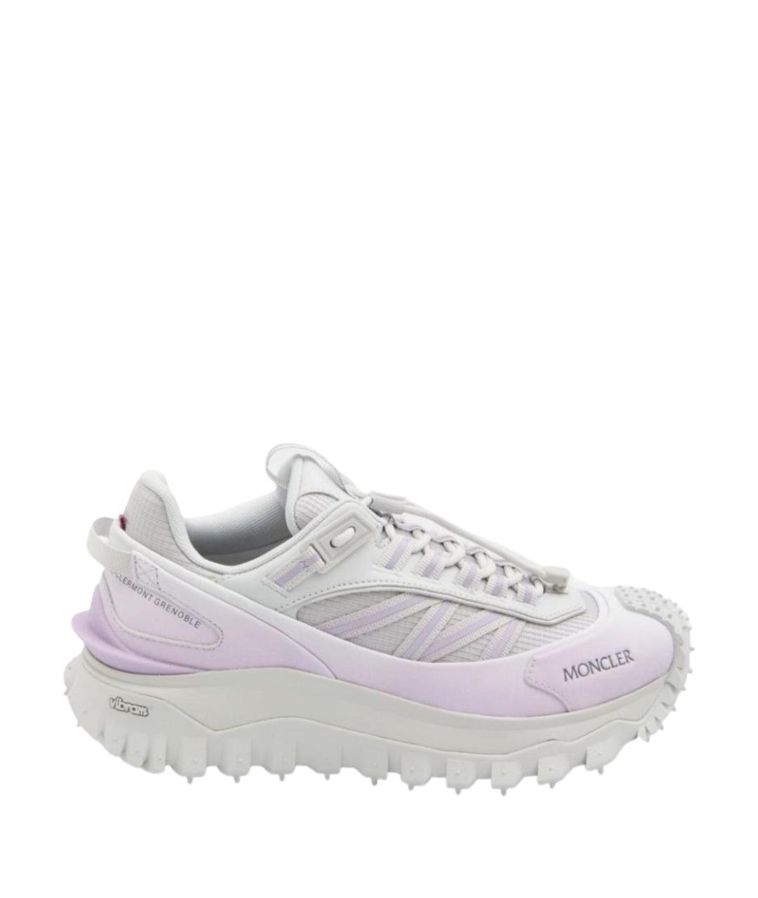 MONCLER Белые текстильные кроссовки, фото 1