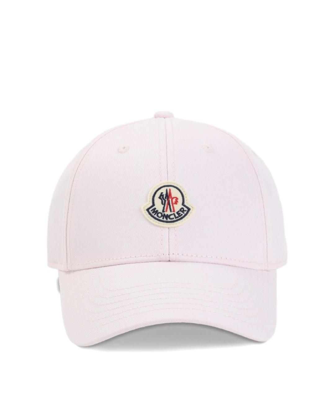 MONCLER Розовая хлопковая кепка, фото 1