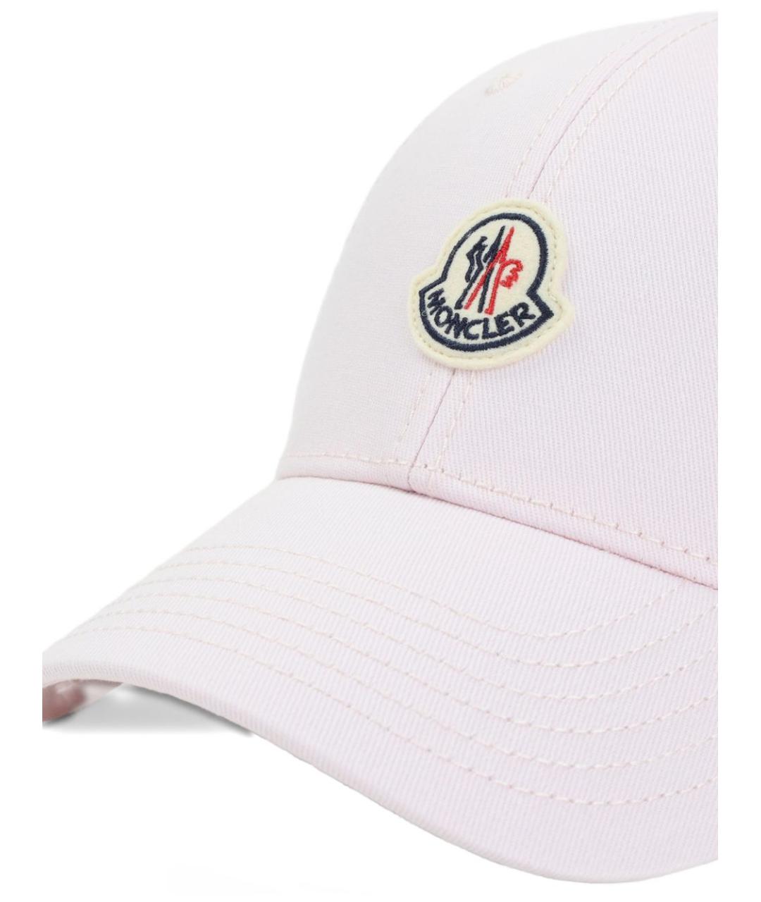 MONCLER Розовая хлопковая кепка, фото 3