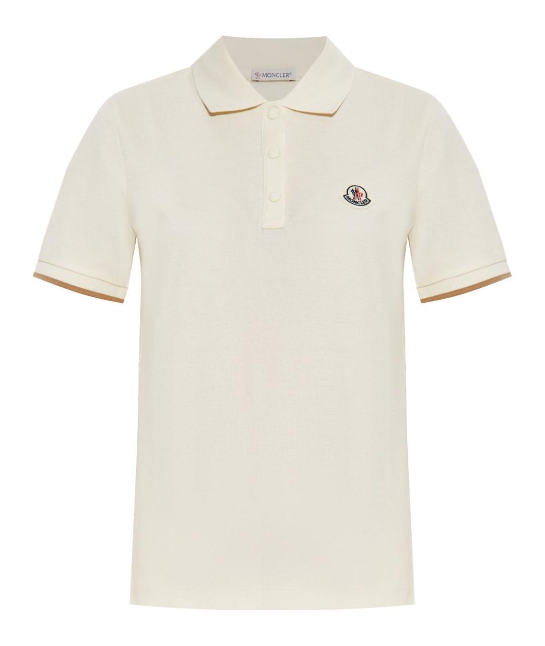 MONCLER Белая хлопковая футболка, фото 1