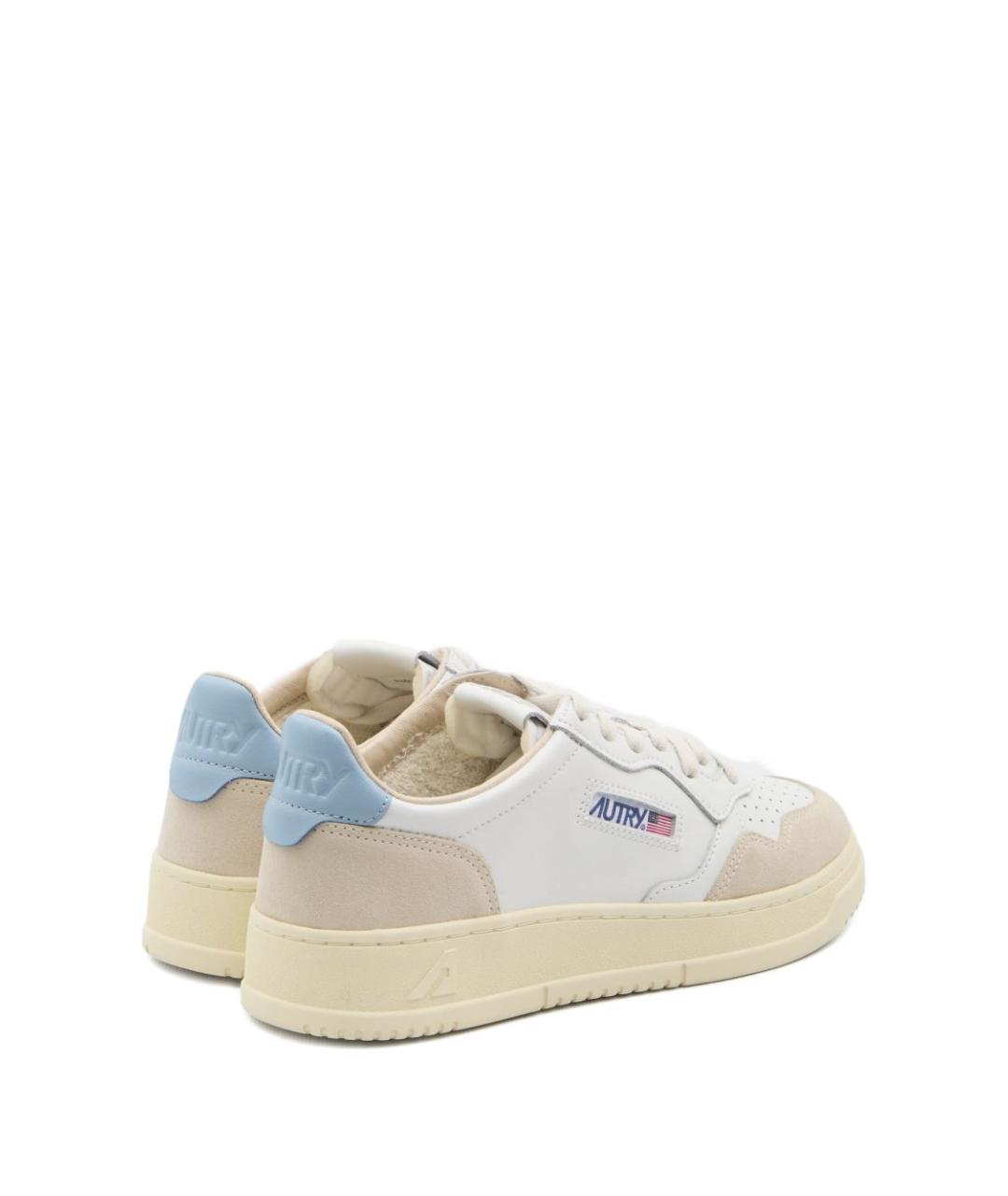 AUTRY Белые кожаные низкие кроссовки / кеды, фото 5