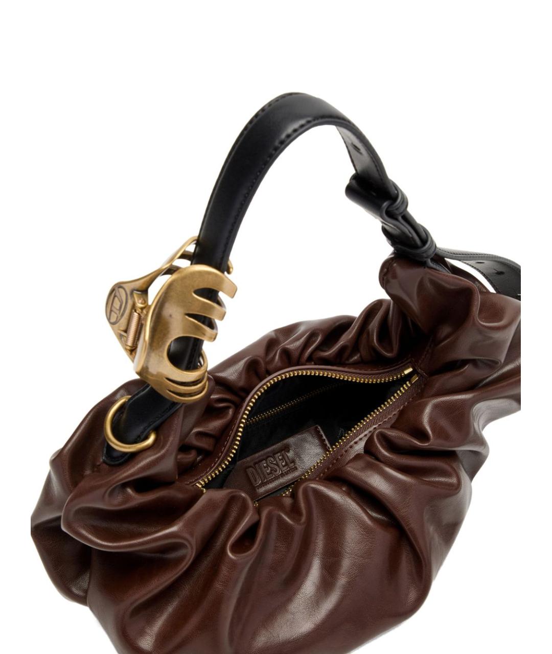 DIESEL Коричневая сумка через плечо из искусственной кожи, фото 6
