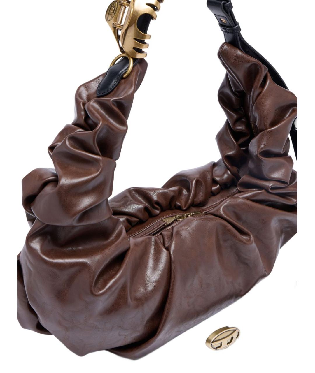 DIESEL Коричневая сумка через плечо из искусственной кожи, фото 6