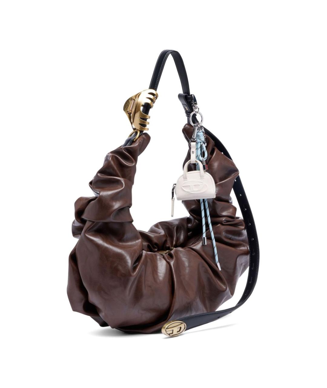 DIESEL Коричневая сумка через плечо из искусственной кожи, фото 5