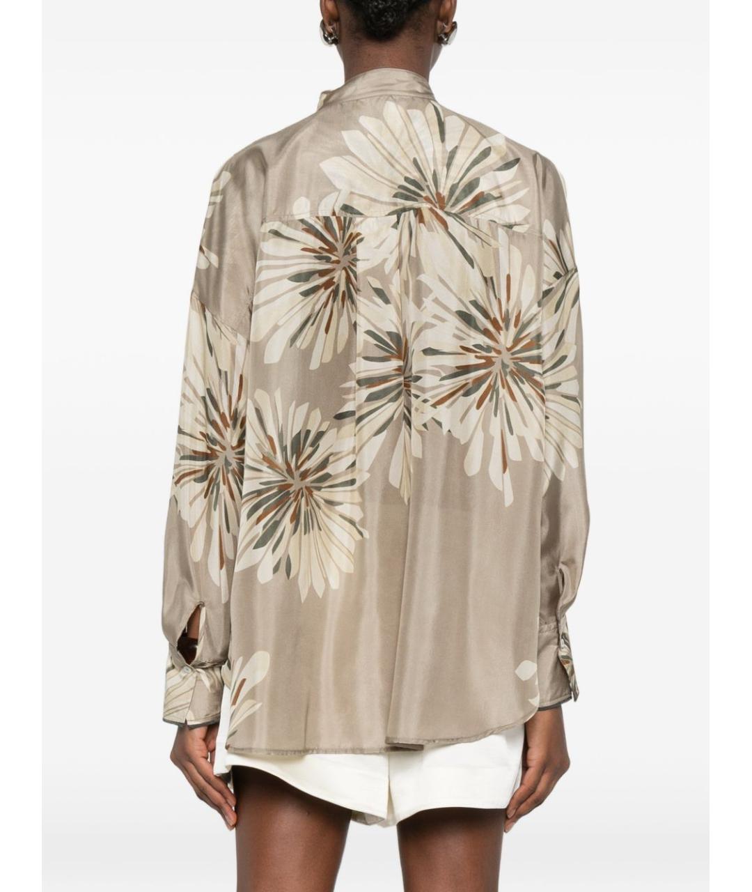 BRUNELLO CUCINELLI Мульти шелковая блузы, фото 2